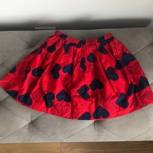 Cute red hearts J Crew skirt 4/5
